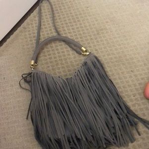 Grey Fringe tote!!